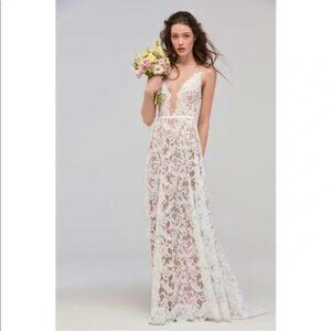 Watters Willowby Asa Gown Lace Wedding Dress A Line.  SZ 6